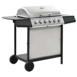 VidaXL Gasbarbecue Met 6 Kookzones Roestvrij Staal Zilverkleurig -VIDAXL Verkoop 013f2cf2ceea4a979305c4f1a7683684