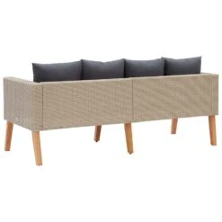 VidaXL Tuinbank 2-zits Met Kussens Poly Rattan Beige -VIDAXL Verkoop 0233855427ee4366afcf3e2d6f9311d8