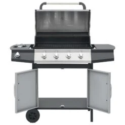 VidaXL Gasbarbecue 4+1 Kookzone Staal En Roestvrij Staal Zwart Zilver -VIDAXL Verkoop 04d3020727974370bbd3f58ac412b832