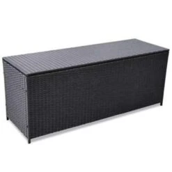 VidaXL Tuinbox 150x50x60 Cm Poly Rattan Zwart -VIDAXL Verkoop 08f38722218f4c30a4e816103c06e411