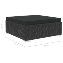 VidaXL 6-delige Loungeset Met Kussens Poly Rattan Zwart 6 VidaXL 6-delige Loungeset Met Kussens Poly Rattan Zwart -VIDAXL Verkoop 1000002821 0102