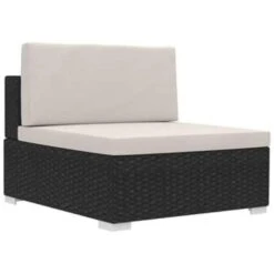 VidaXL 3-delige Loungeset Met Kussens Poly Rattan Zwart -VIDAXL Verkoop 1000002845 0102