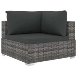 VidaXL 6-delige Loungeset Met Kussens Poly Rattan Grijs -VIDAXL Verkoop 1000002888 0102