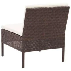 VidaXL 3-delige Loungeset Met Kussens Poly Rattan Bruin -VIDAXL Verkoop 1000002902 0103
