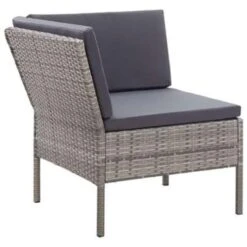 VidaXL 3-delige Loungeset Met Kussens Poly Rattan Grijs -VIDAXL Verkoop 1000002943 0103