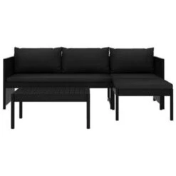 VidaXL 3-delige Loungeset Met Kussens Poly Rattan Zwart 7 VidaXL 3-delige Loungeset Met Kussens Poly Rattan Zwart -VIDAXL Verkoop 1000002984 0103