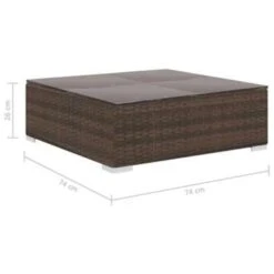 VidaXL 5-delige Loungeset Met Kussens Poly Rattan Bruin -VIDAXL Verkoop 1000003027 0103
