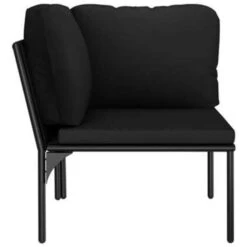 VidaXL 6-delige Loungeset Met Kussens PVC Zwart -VIDAXL Verkoop 1000003038 0102