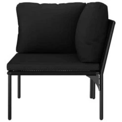 VidaXL 6-delige Loungeset Met Kussens PVC Zwart -VIDAXL Verkoop 1000003038 0103