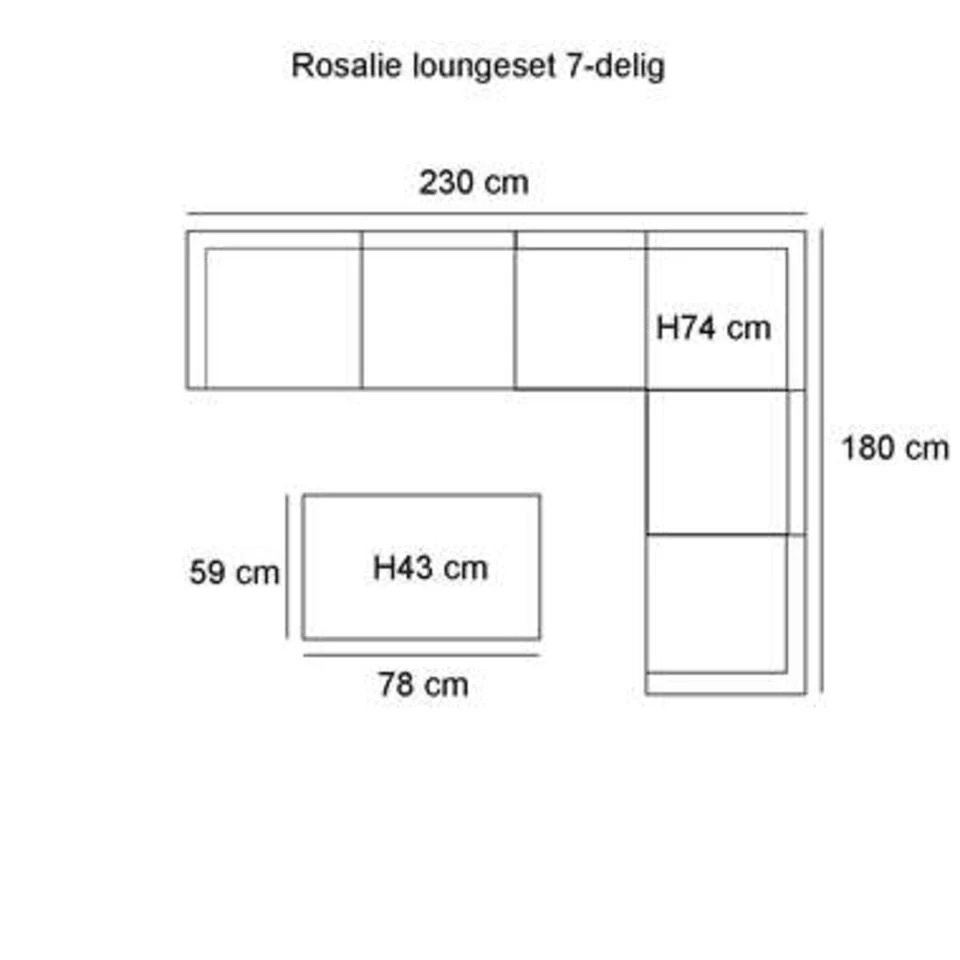 Keter Rosalie Loungeset 7-delig - Grijs 2 Keter Rosalie Loungeset 7-delig - Grijs - Afbeelding 2