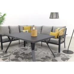 Garden Impressions Senja Lounge Dining Set 3-delig Rechts - D. Grijs -VIDAXL Verkoop 1000003376 0109