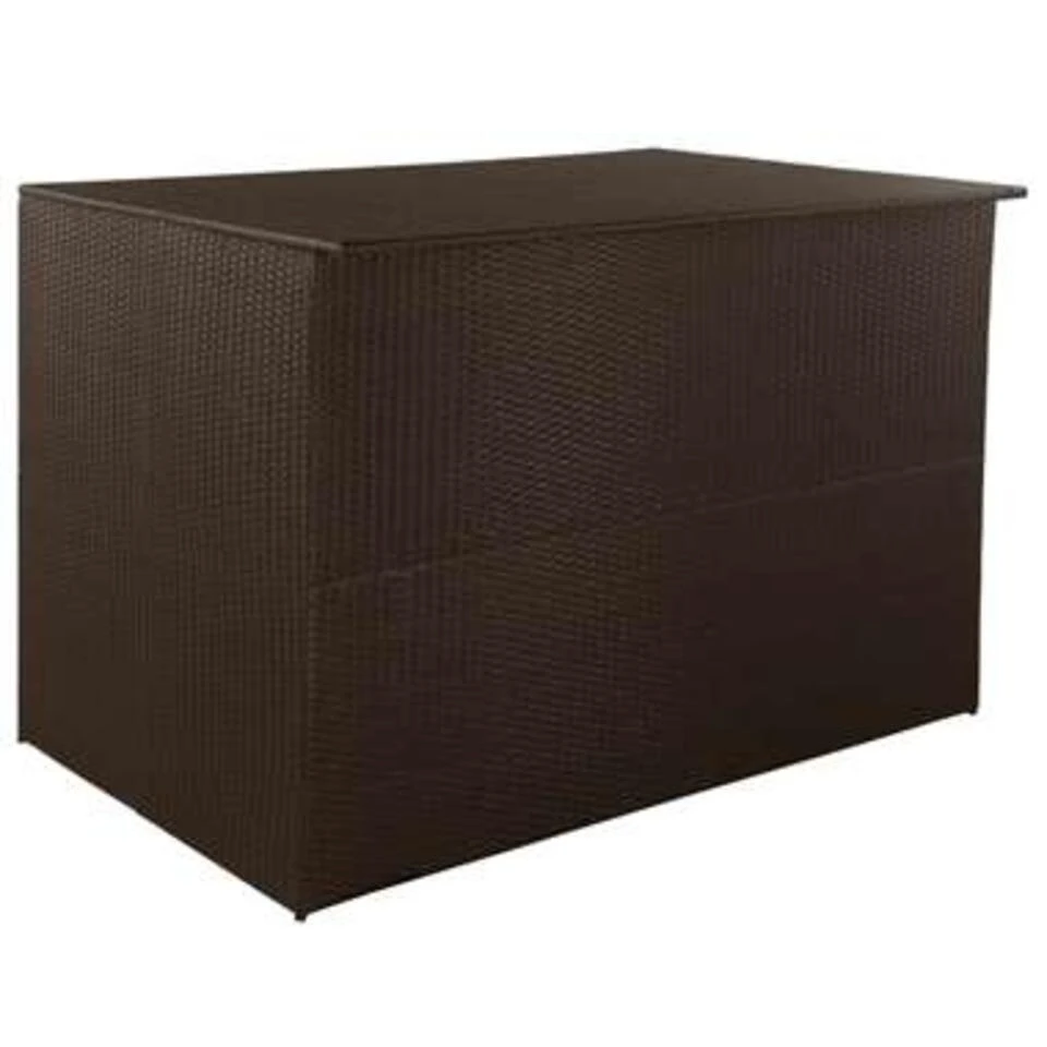 VidaXL Tuinbox 150x100x100 Cm Poly Rattan Bruin 1 VidaXL Tuinbox 150x100x100 Cm Poly Rattan Bruin