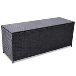 VidaXL Tuinbox 150x50x60 Cm Poly Rattan Zwart