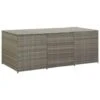 VidaXL Tuinbox 180x90x75 Cm Poly Rattan Grijs