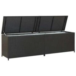 VidaXL Tuinbox 200x50x60 Cm Poly Rattan Zwart