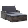 VidaXL 2-delige Loungeset Met Kussens Poly Rattan Grijs