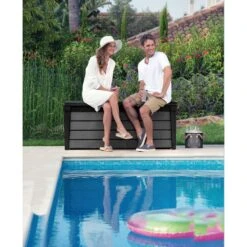 Keter Brushwood Opbergbox - 455L - 145x69,7x60,3cm - Grafiet -VIDAXL Verkoop 1000008950 0103