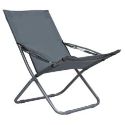 VidaXL Strandstoelen 2 St Inklapbaar Stof Grijs -VIDAXL Verkoop 1000009655 0102