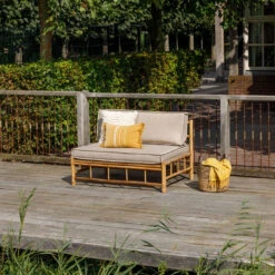 Exotan Bamboo Loungebank Pallet - Taupe -VIDAXL Verkoop 1000013865 0103