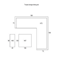 Garden Impressions Tropea Lounge Dining Set 5-delig-donker Grijs -VIDAXL Verkoop 1000013871 0103