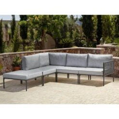 Beliani Loungeset FORANO - Grijs Aluminium 7 Beliani Loungeset FORANO - Grijs Aluminium -VIDAXL Verkoop 1000017847 0103