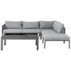 Beliani Loungeset FORANO - Grijs Aluminium