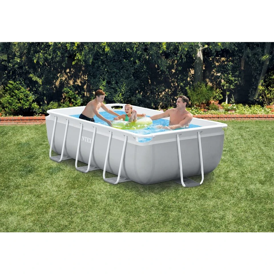 Intex Prism Metal Frame Zwembad - 300x175x80 Cm - Inclusief Filterpomp En Trap 3 Intex Prism Metal Frame Zwembad - 300x175x80 Cm - Inclusief Filterpomp En Trap - Afbeelding 3