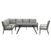 Garden Impressions Senja Lounge Dining Set L + Stoel - D. Grijs