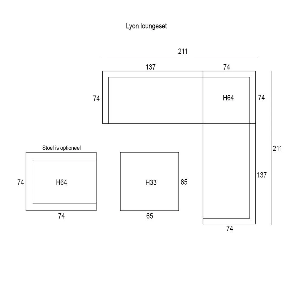 Garden Impressions Lyon Loungeset 4-delig - Reflex Black 2 Garden Impressions Lyon Loungeset 4-delig - Reflex Black - Afbeelding 2