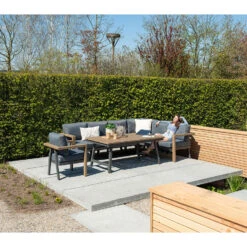 Garden Impressions Samos Lounge Dining Set - Mystic Grijs -VIDAXL Verkoop 1000042166 0102