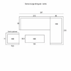 Garden Impressions Samos Lounge Dining Set - Mystic Grijs -VIDAXL Verkoop 1000042166 0103