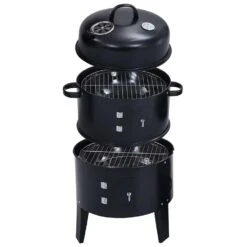 VidaXL Houtskoolroker Barbecue-grill 3-in-1 40x80 Cm