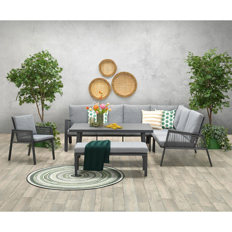 Garden Impressions Brendon Lounge Dining Set 4-delig R - Licht Grijs 2 Garden Impressions Brendon Lounge Dining Set 4-delig R - Licht Grijs - Afbeelding 2