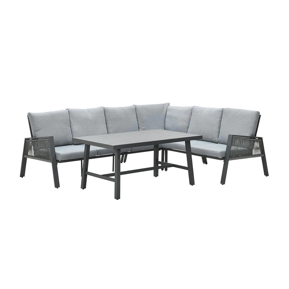 Garden Impressions Brendon Lounge Dining Set 4-delig R - Licht Grijs 1 Garden Impressions Brendon Lounge Dining Set 4-delig R - Licht Grijs
