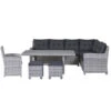 Garden Impressions Alaska Lounge Dining Set 6-delig Rechts -grijs