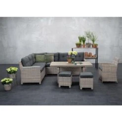 Garden Impressions Alaska Lounge Dining Set Links - Vintage Willow -VIDAXL Verkoop 1000052373 0102