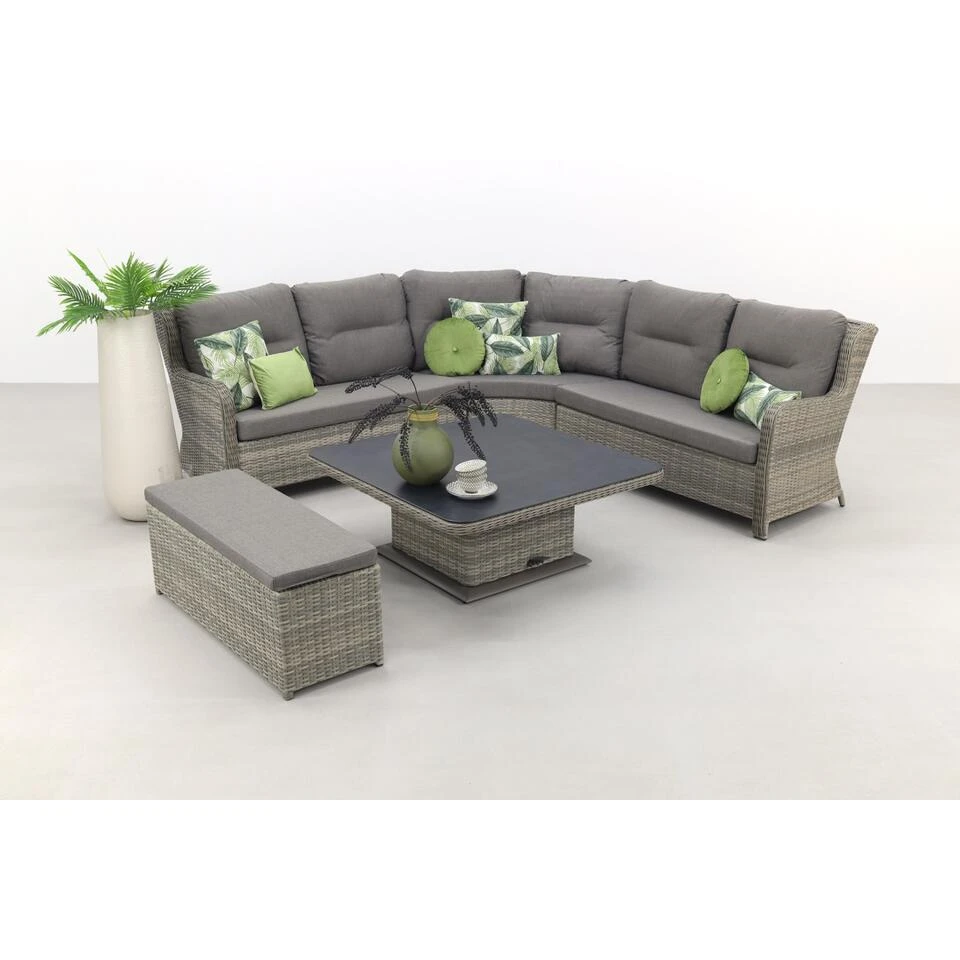 VDG Sandigo Lounge Dining Set Met Bijzetbank 2 VDG Sandigo Lounge Dining Set Met Bijzetbank - Afbeelding 2