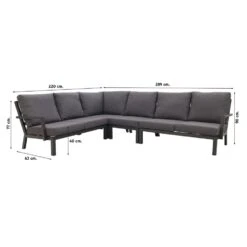 VDG Rockford/Atlanta Loungeset Antraciet - 5-delig -VIDAXL Verkoop 1000053003 0102