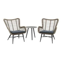 VDG Jasmine Loungestoelen Set Met Brasilia Bijzettafel - Natural