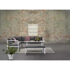 Garden Impressions Bari Lounge Diningset - 4 Delig - Wit -VIDAXL Verkoop 1000053012 0102