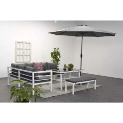 Garden Impressions Bari Lounge Diningset - 4 Delig - Wit -VIDAXL Verkoop 1000053012 0103