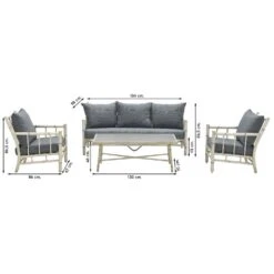 Garden Impressions Lombok Loungeset - Alu Bamboo / Mystic 6 Garden Impressions Lombok Loungeset - Alu Bamboo / Mystic -VIDAXL Verkoop 1000053026 0102