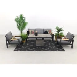 VDG Hammelton Stoel-bank Loungeset - Jersey Verstelbare Tuintafel -VIDAXL Verkoop 1000053057 0102