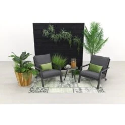 VDG Atlanta Loungestoelen/Brasilia Bijzettafel - Loungeset 3-delig -VIDAXL Verkoop 1000053058 0101