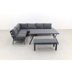 Garden Impressions Rondo Lounge Diningset – Carbon Black/mystic Grey -VIDAXL Verkoop 1000053064 0103