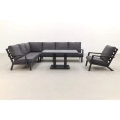 VDG Rockford/Atlanta Aluminium Loungeset Antraciet - Verstelbare Tafel -VIDAXL Verkoop 1000053068 0102