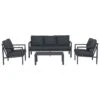 Garden Impressions Durban Loungeset 4-delig - Zwart