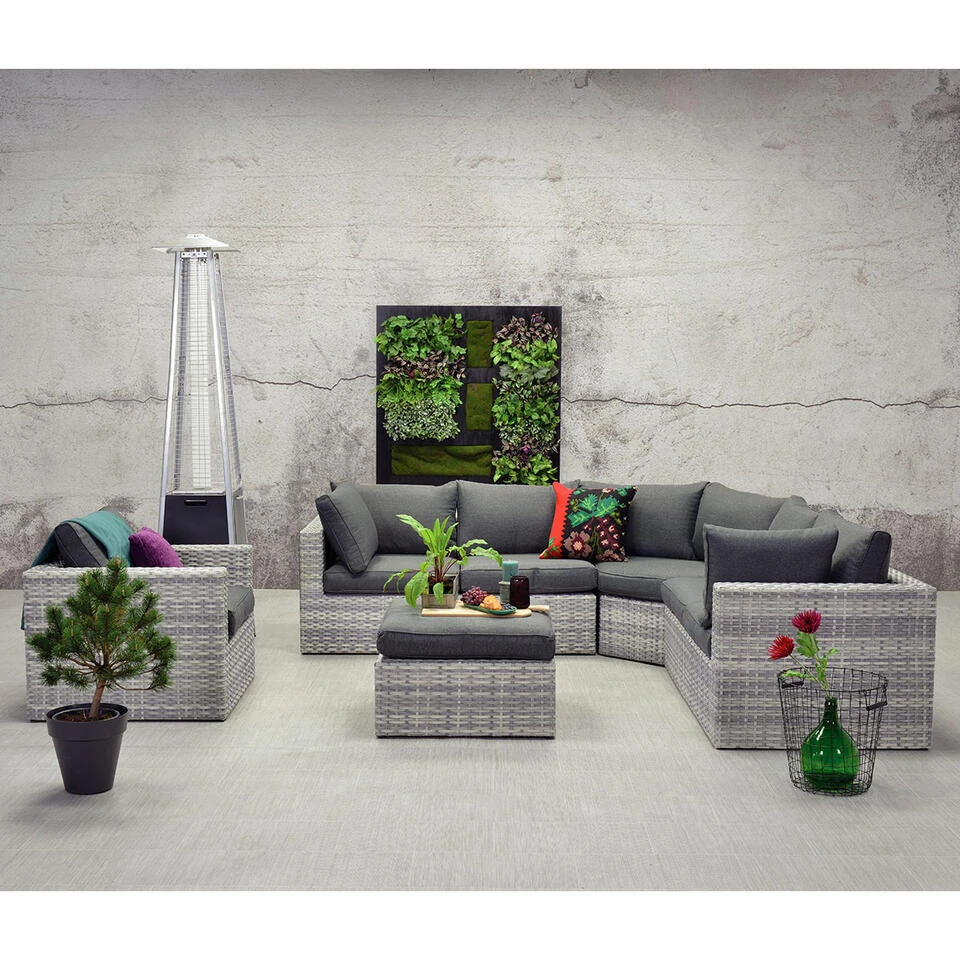 Garden Impressions Carlo Lounge Set XL - Licht Grijs 3 Garden Impressions Carlo Lounge Set XL - Licht Grijs - Afbeelding 3