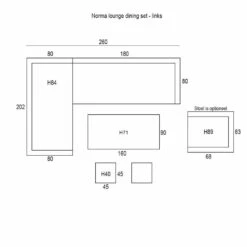 Garden Impressions Norma Lounge Dining Set - Licht Vintage Willow -VIDAXL Verkoop 1000054037 0103