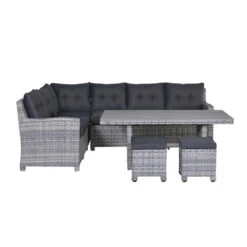 Garden Impressions Alaska Lounge Dining Set 6-delig Links - Grijs -VIDAXL Verkoop 1000054041 0104